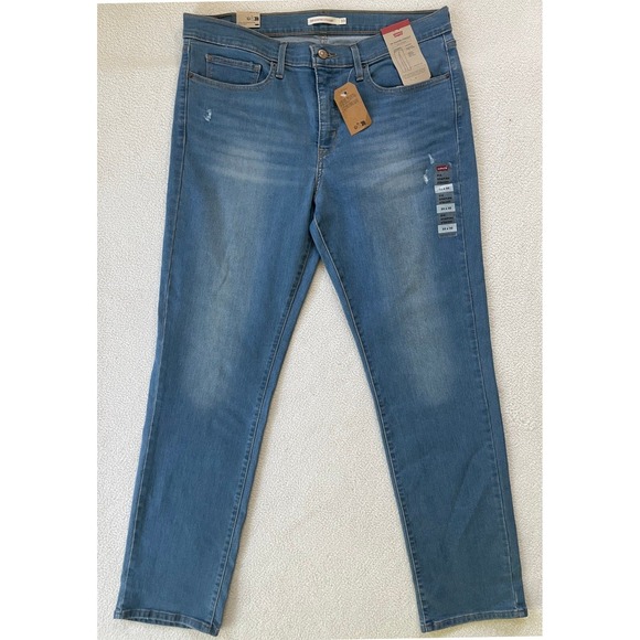 Levi's Denim - Levi Women 33 314 Shaping Straight Jeans Blue Stellar Stretch Mid Rise